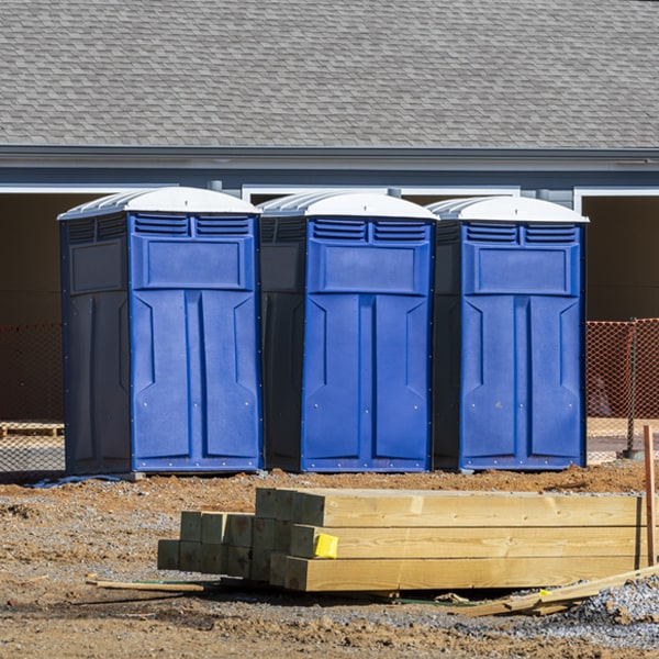 how often are the porta potties cleaned and serviced during a rental period in Elba Michigan